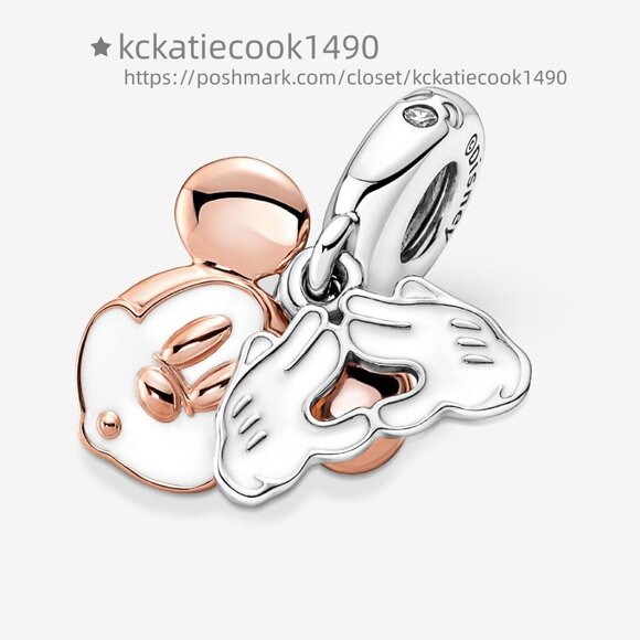 Pandora Disney Mickey Mouse Double Dangle Charm - Picture 2 of 6